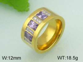 Stainless Steel Stone&Crystal Ring