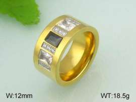 Stainless Steel Stone&Crystal Ring