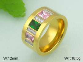 Stainless Steel Stone&Crystal Ring