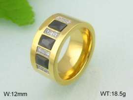 Stainless Steel Stone&Crystal Ring
