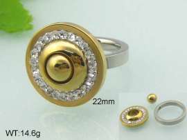 Stainless Steel Stone&Crystal Ring