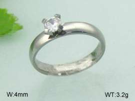 Stainless Steel Stone&Crystal Ring