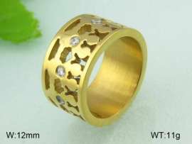 Stainless Steel Stone&Crystal Ring