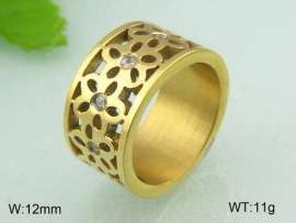 Stainless Steel Stone&Crystal Ring