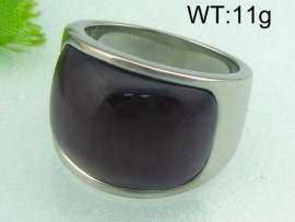 Stainless Steel Stone&Crystal Ring