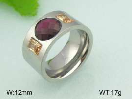 Stainless Steel Stone&Crystal Ring
