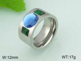 Stainless Steel Stone&Crystal Ring