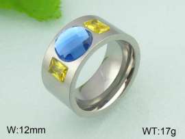 Stainless Steel Stone&Crystal Ring
