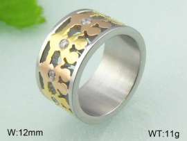 Stainless Steel Stone&Crystal Ring