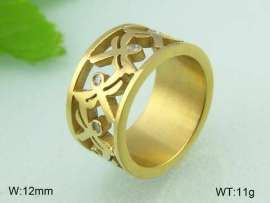 Stainless Steel Stone&Crystal Ring