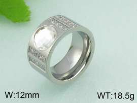 Stainless Steel Stone&Crystal Ring