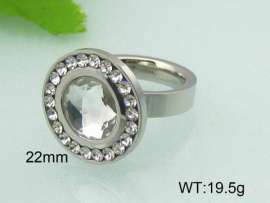 Stainless Steel Stone&Crystal Ring