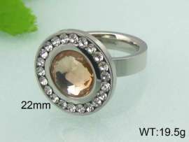 Stainless Steel Stone&Crystal Ring