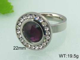Stainless Steel Stone&Crystal Ring