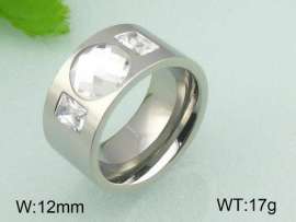 Stainless Steel Stone&Crystal Ring