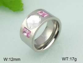 Stainless Steel Stone&Crystal Ring