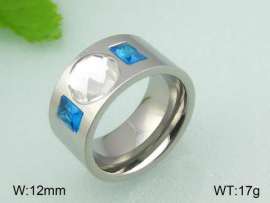 Stainless Steel Stone&Crystal Ring