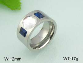 Stainless Steel Stone&Crystal Ring