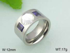 Stainless Steel Stone&Crystal Ring