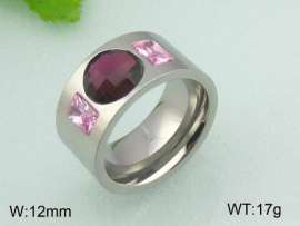 Stainless Steel Stone&Crystal Ring