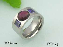 Stainless Steel Stone&Crystal Ring