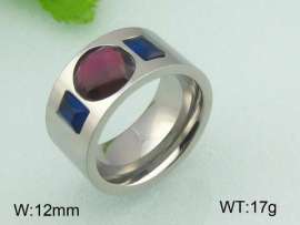Stainless Steel Stone&Crystal Ring