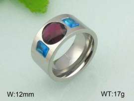 Stainless Steel Stone&Crystal Ring