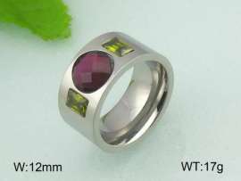 Stainless Steel Stone&Crystal Ring