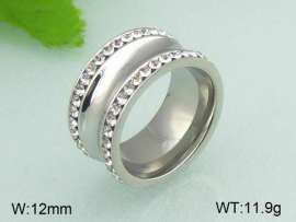 Stainless Steel Stone&Crystal Ring