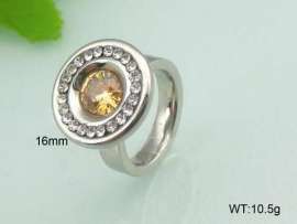Stainless Steel Stone&Crystal Ring