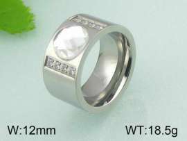 Stainless Steel Stone&Crystal Ring