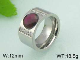 Stainless Steel Stone&Crystal Ring