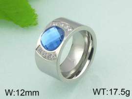 Stainless Steel Stone&Crystal Ring