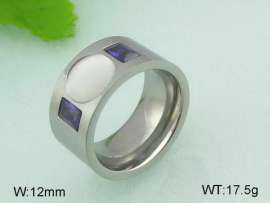 Stainless Steel Stone&Crystal Ring