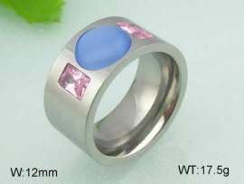 Stainless Steel Stone&Crystal Ring