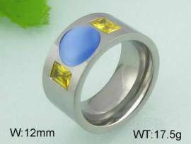 Stainless Steel Stone&Crystal Ring