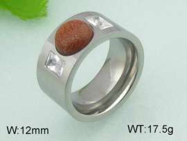 Stainless Steel Stone&Crystal Ring