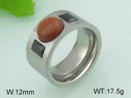 Stainless Steel Stone&Crystal Ring