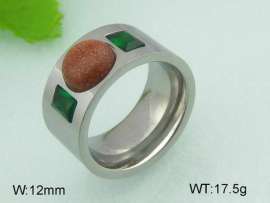 Stainless Steel Stone&Crystal Ring