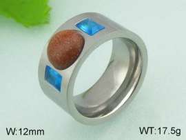 Stainless Steel Stone&Crystal Ring