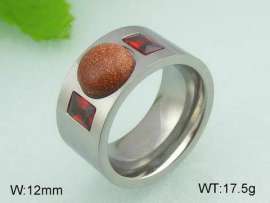 Stainless Steel Stone&Crystal Ring