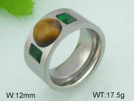 Stainless Steel Stone&Crystal Ring