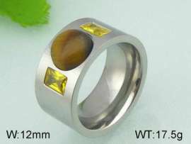 Stainless Steel Stone&Crystal Ring
