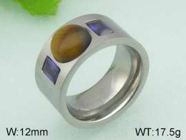 Stainless Steel Stone&Crystal Ring