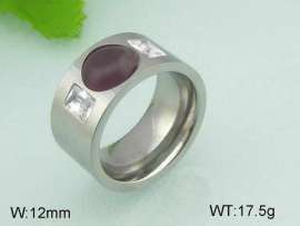 Stainless Steel Stone&Crystal Ring