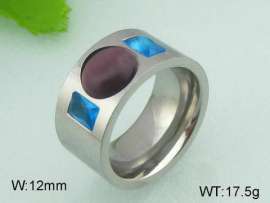 Stainless Steel Stone&Crystal Ring