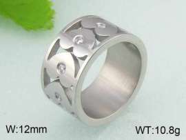 Stainless Steel Stone&Crystal Ring