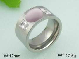 Stainless Steel Stone&Crystal Ring