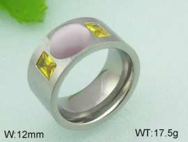 Stainless Steel Stone&Crystal Ring