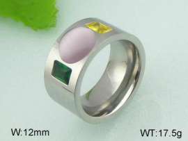 Stainless Steel Stone&Crystal Ring